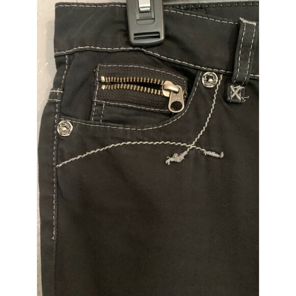 Vintage Y2K Guess Starlet Low Rise Skinny Jeans Grunge 90's Unique Black Jean - Picture 3 of 9